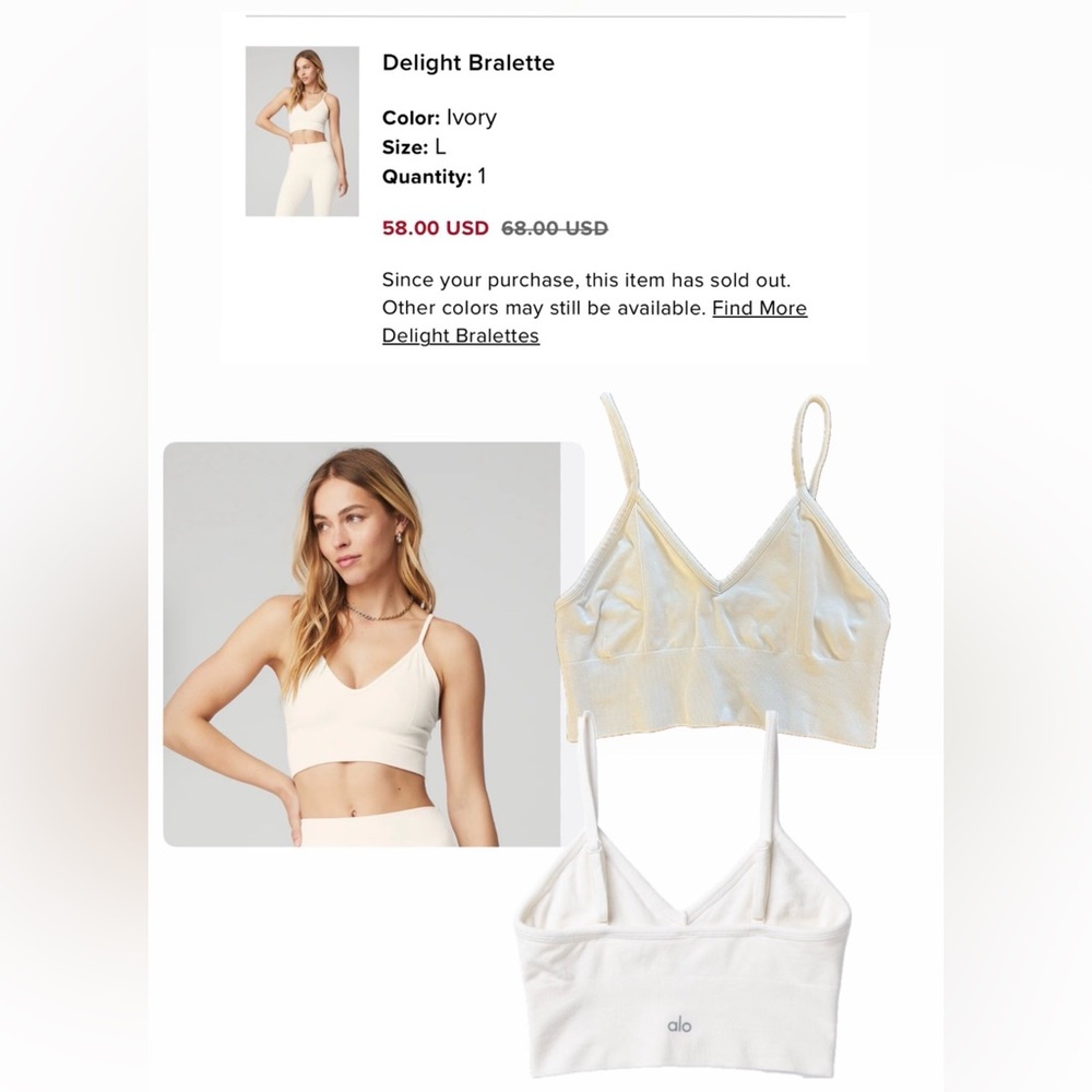 ALO Yoga Ivory Bralette
